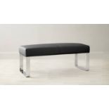 Loop 2 Seater Bench without Backrest - in Black