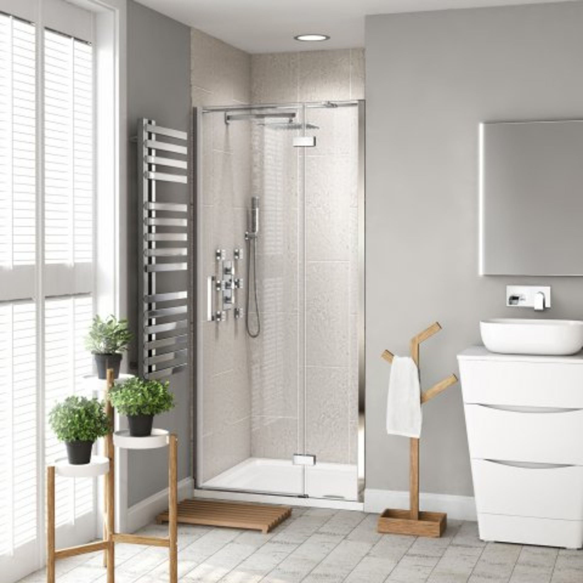 (I48) 1000mm - 8mm - Premium EasyClean Hinged Shower Door. RRP £499.99. Premium Design Our Premium - Image 3 of 4