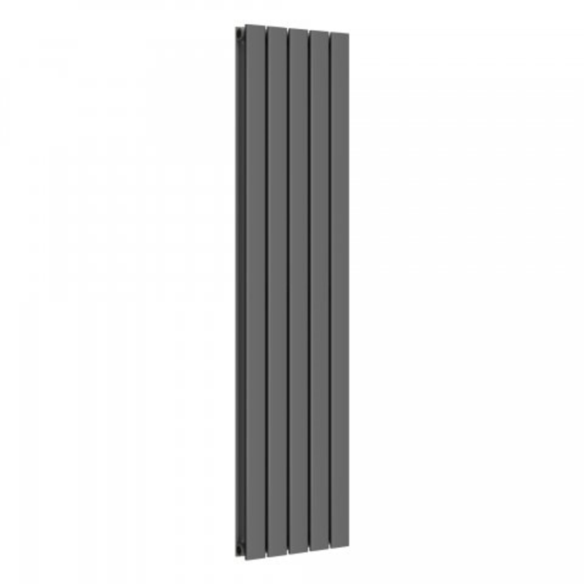 (I43) 1600x376mm Anthracite Double Flat Panel Vertical Radiator - Thera Range. RRP £399.99. Designer - Image 2 of 3