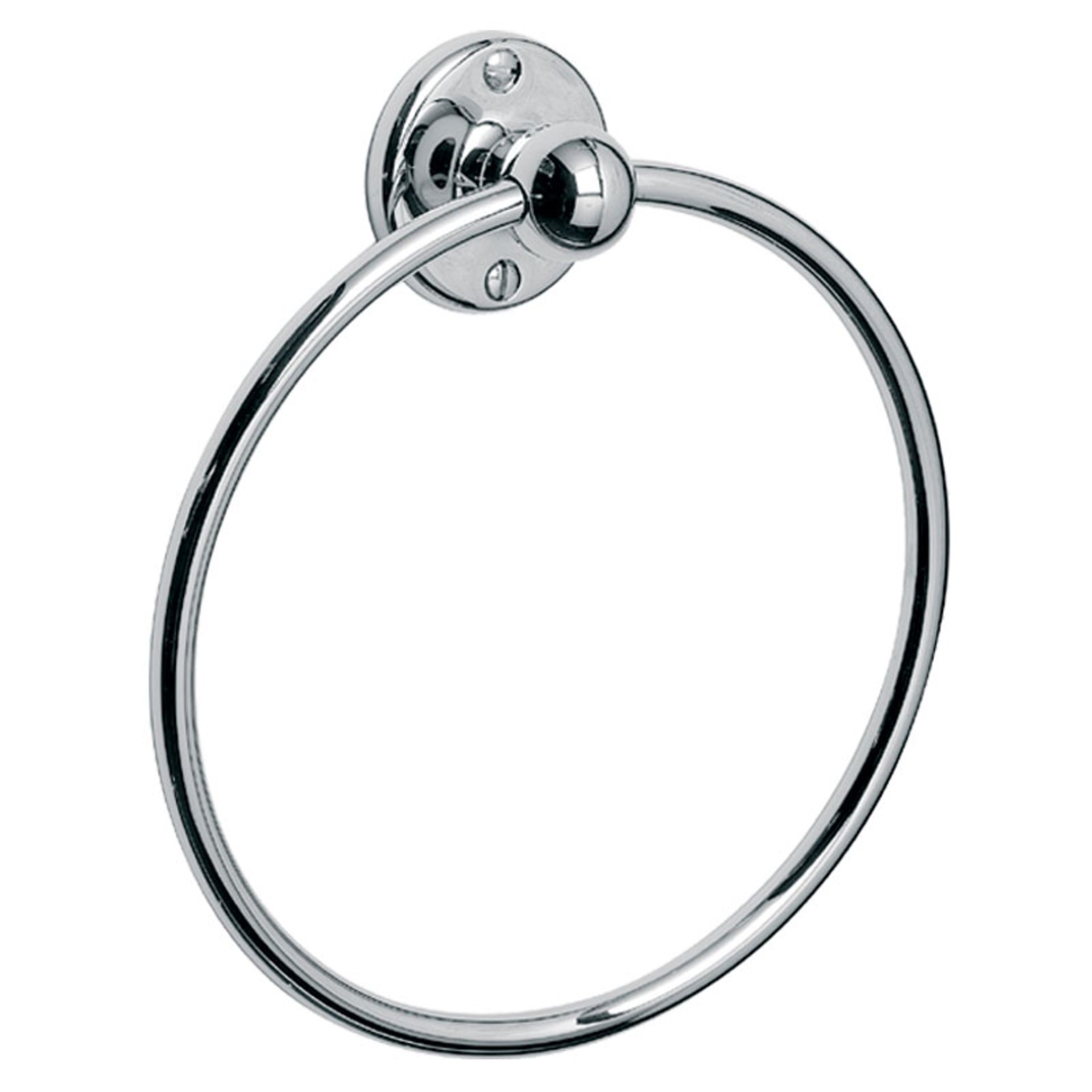 (L300) Eva Wavy Silver Towel Ring - Add that modern sleek finish to your bathroom, to give it that