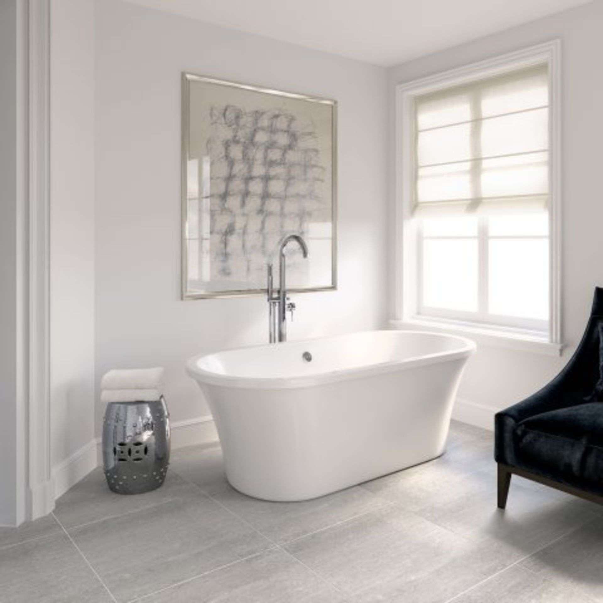 (I13) 1700mm x 800mm Kate Freestanding Bath - Large. Showcasing contemporary clean lines for a - Image 2 of 4