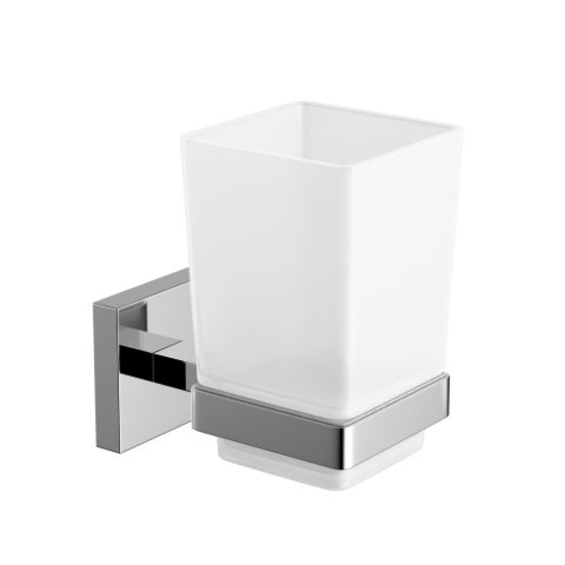 (I130) Jesmond Tumbler Holder Tumbler and holder designed for a modern bathroom. The square design - Image 2 of 3