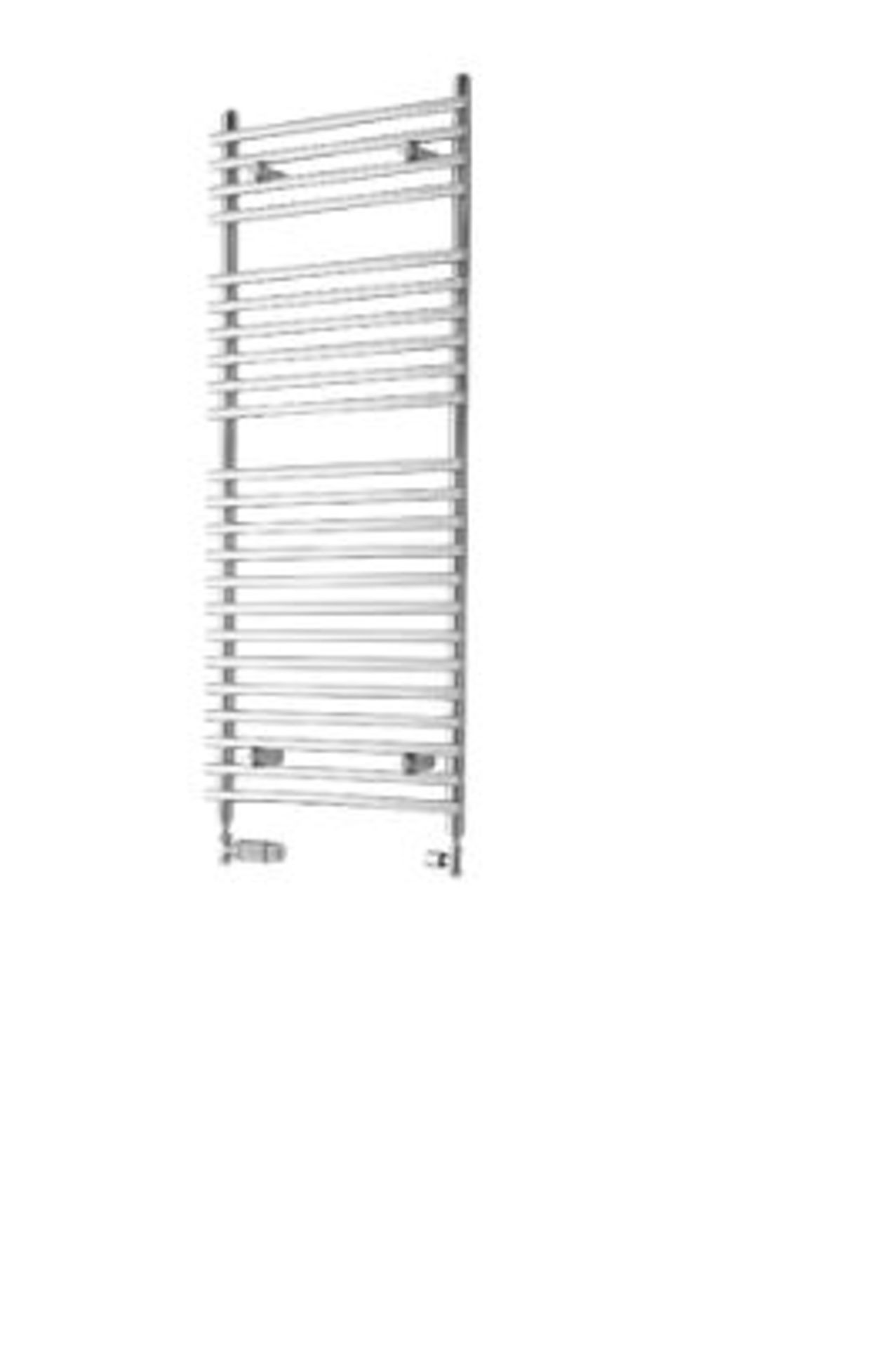 (W4) Liquid Round Vertical Chrome 500 x 800mm Radiator. RRP £299.99. The Liquid Round Vertical range - Image 2 of 2