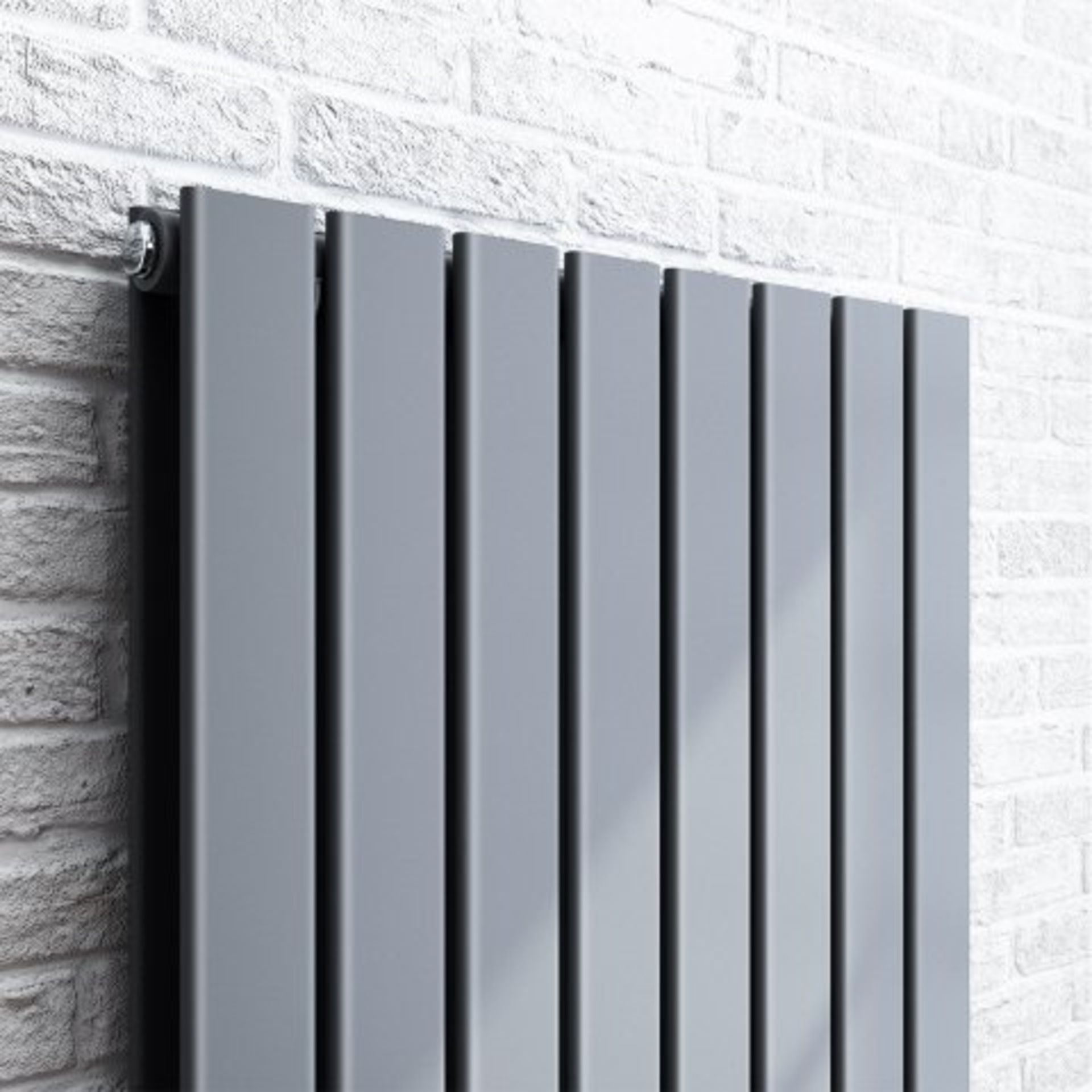 (I151) 1800x608mm Anthracite Double Flat Panel Vertical Radiator - Thera Premium. RRP £499.99. - Image 3 of 4