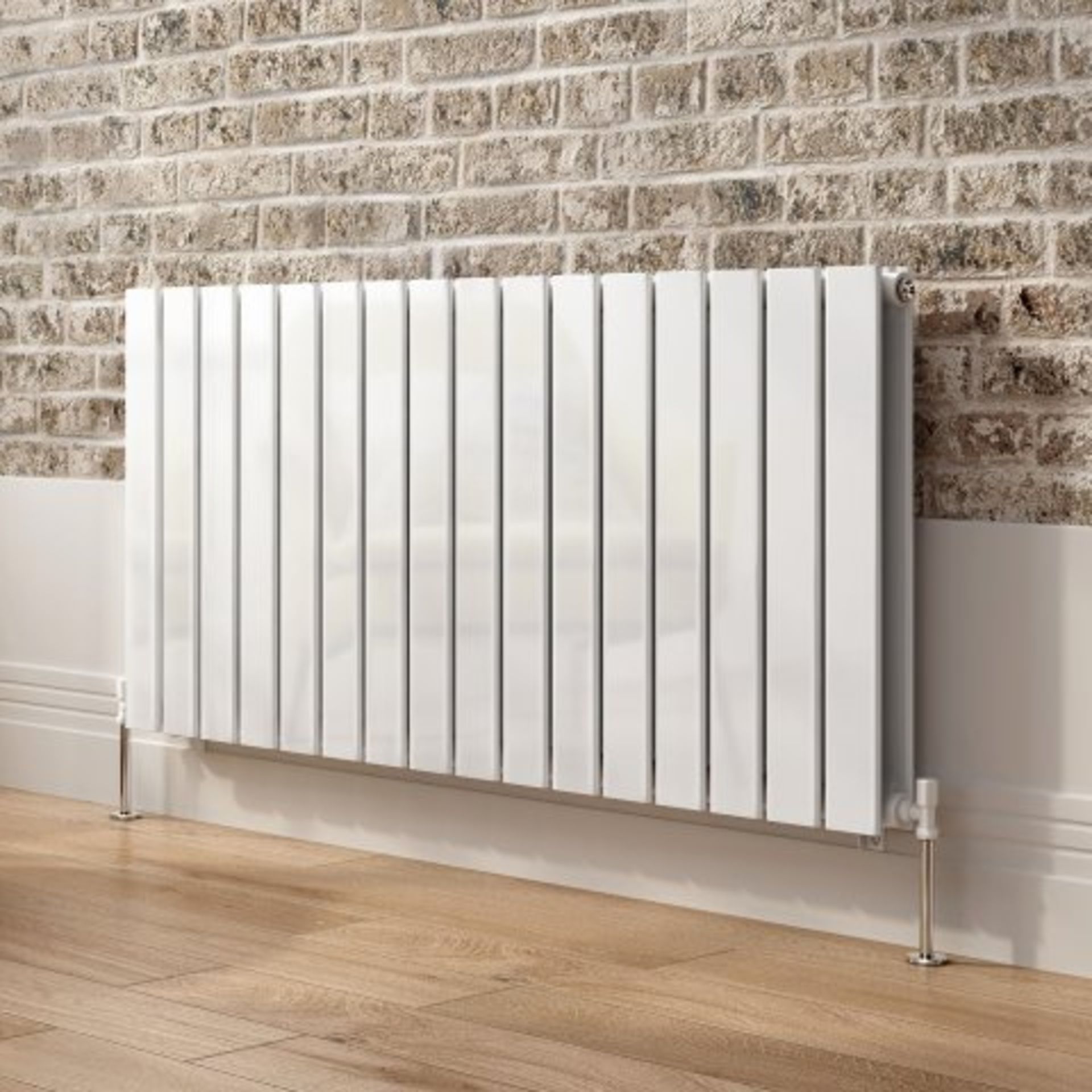 (I113) 600x1210mm Gloss White Double Flat Panel Horizontal Radiator - Hayes Premium. RRP £749.99. - Image 3 of 5