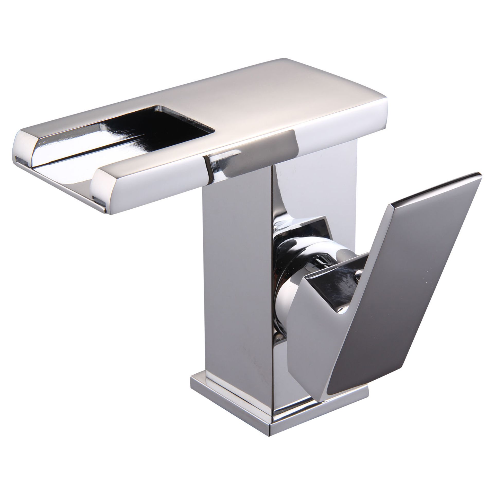 (I67) LED Waterfall Bathroom Basin Mixer Tap. RRP £229.99. Easy to install and clean. All copper - Image 3 of 3