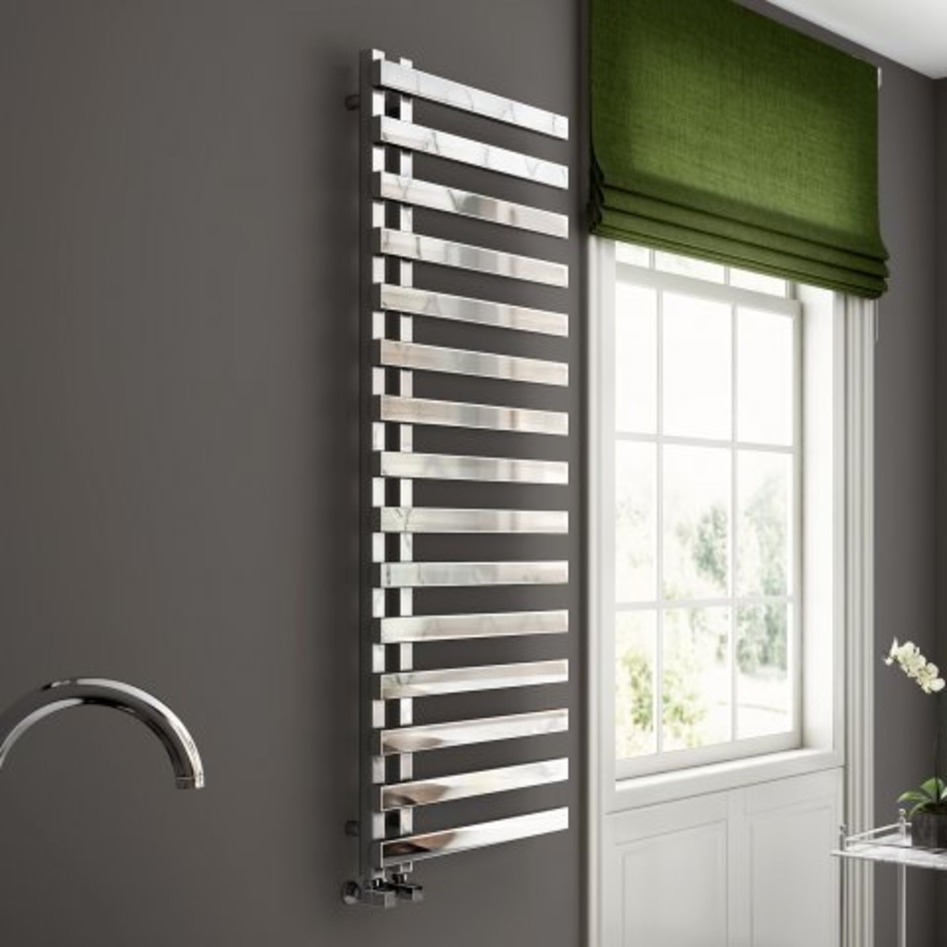 (I9) 1600x600mm Chrome Designer Towel Radiator - Flat Panel. RRP £797.99. We bring you a new - Image 2 of 4