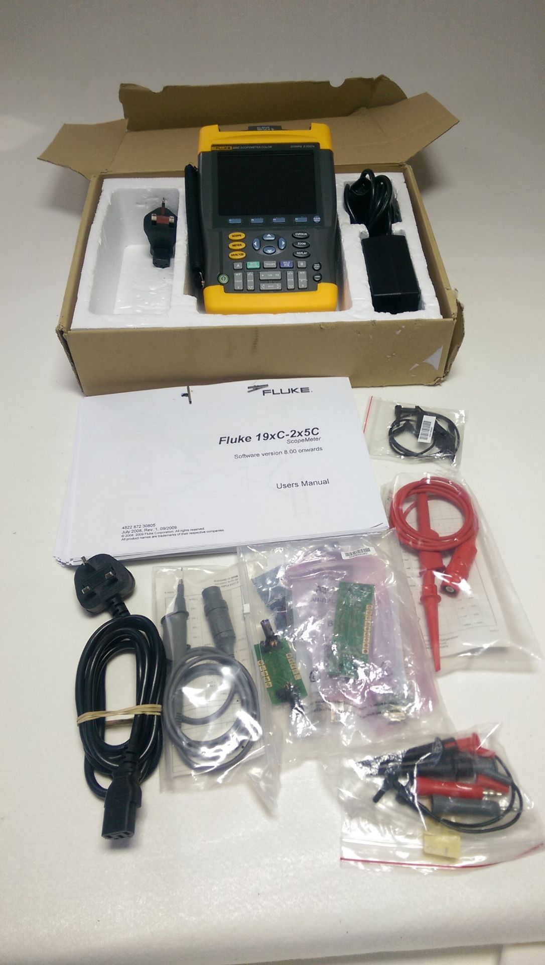 Fluke 225C Scopemeter Colour 200Mhz 2.5GS/s - Image 3 of 4