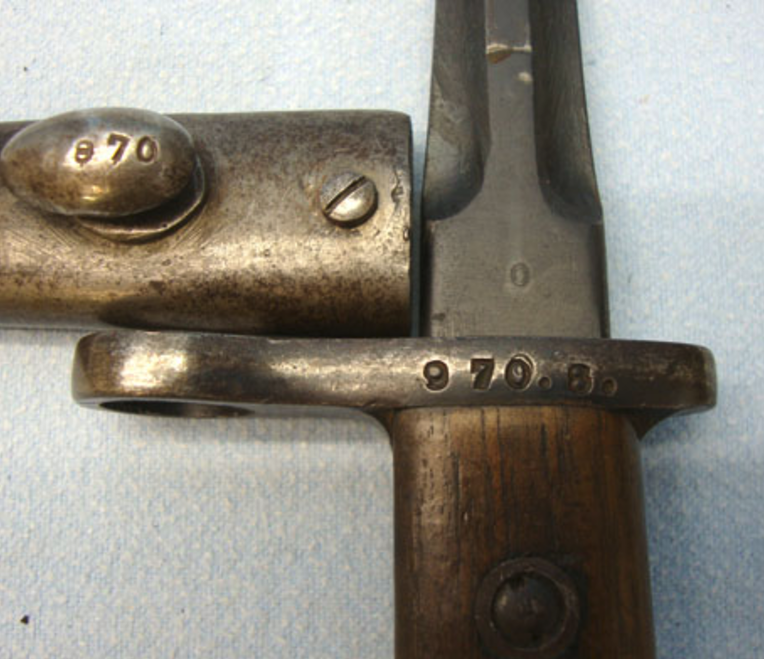 Belgian M1916 Sword bayonet & Scabbard For The M1889 Mauser Rifle. - Image 3 of 3