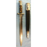 British 1888 Mark 1, 1st type, Lee Metford Bayonet, And Scabbard.