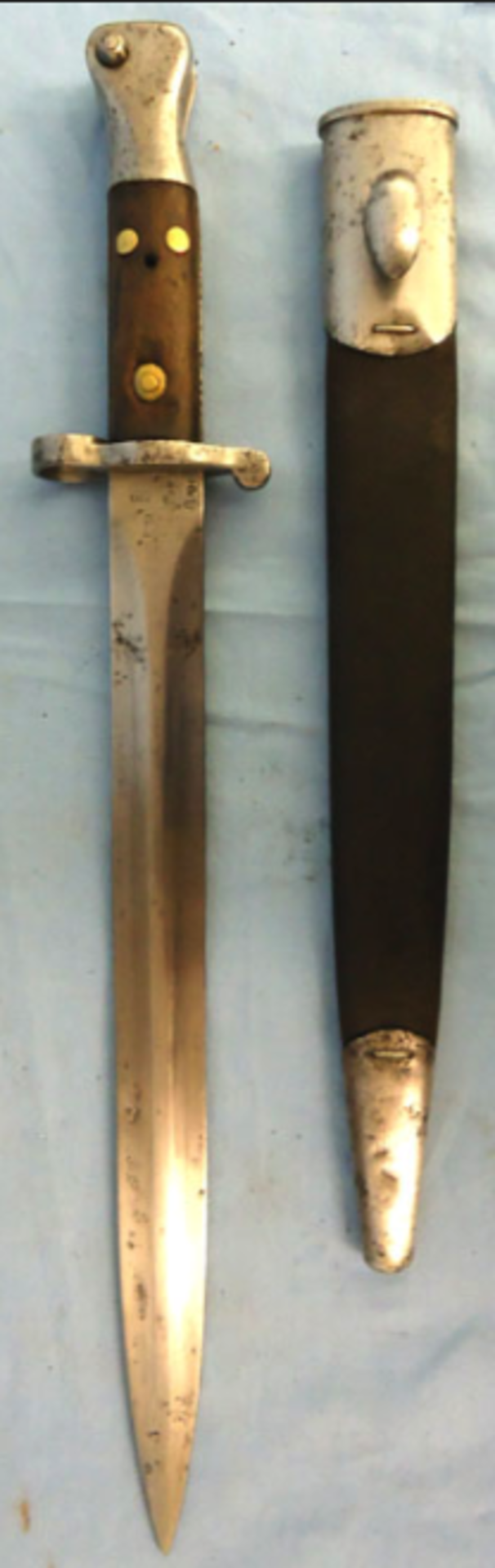 British 1888 Mark 1, 1st type, Lee Metford Bayonet, And Scabbard.