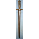 RARE, Italian Piedmont Model 1844 Artillery Sword Bayonet For The M1856 Bersaglieri Carbine