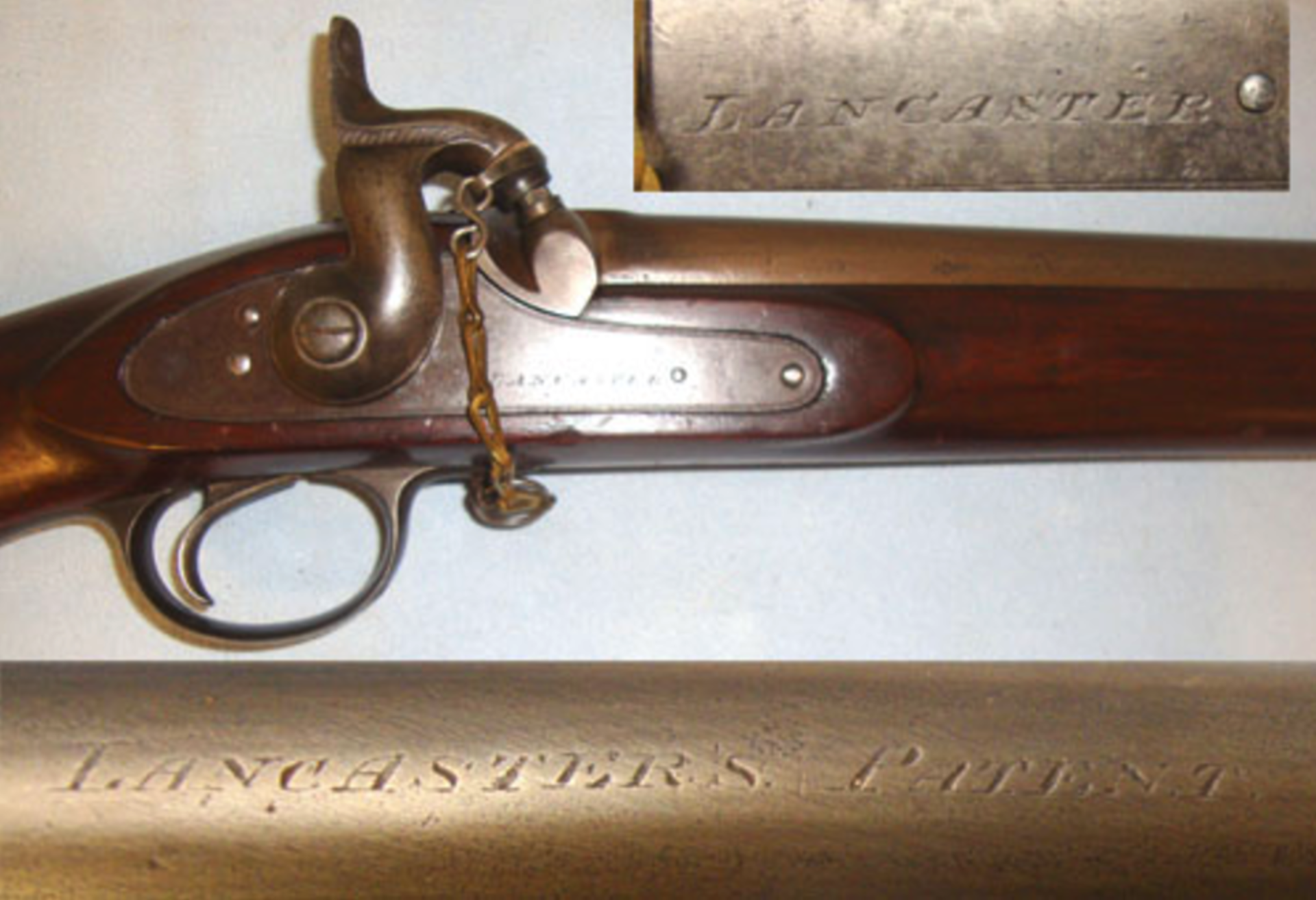 VERY RARE, British Victorian Charles Lancaster's 1850 Patent Regulation Percussion Rifle - Image 3 of 3