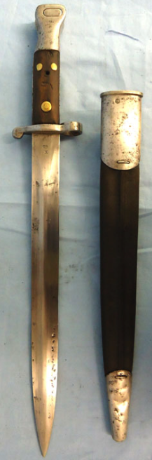 British 1888 Mark 1, 1st type, Lee Metford Bayonet, And Scabbard. - Image 3 of 3