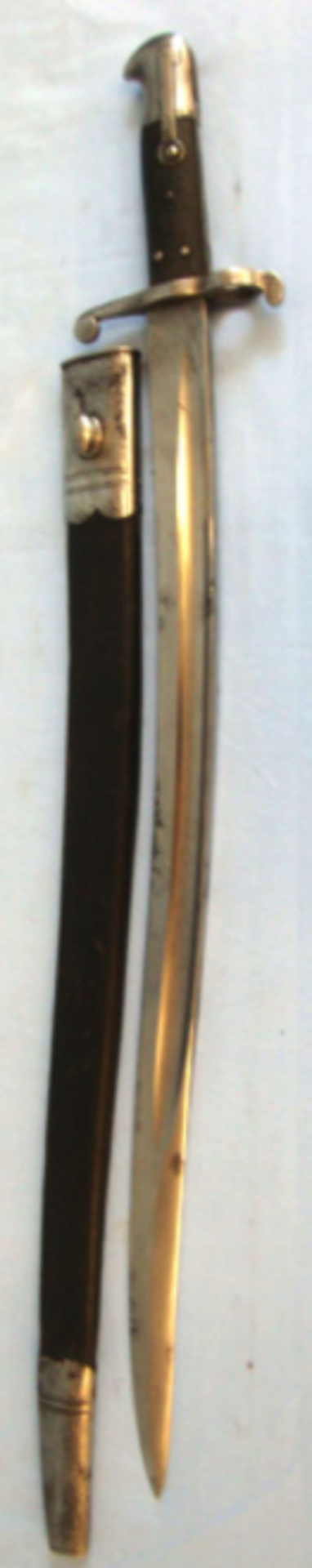 British 1860 Sword Bayonet and Scabbard. - Image 2 of 3