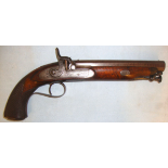 Victorian C1850 English Freemantle Of Fareham Hampshire .650" Carbine Bore Percussion Pistol