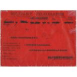 BOER WAR c.1900 - Red O.F.S. Savings Bank envelope (minor faults) overprinted with "MILITARY