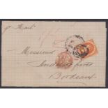 SAINT LUCIA 1878 - Entire (rebacked) from Castries to Bordeaux franked 1876 perf 14 1/- orange