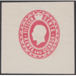 KENYA & UGANDA 1924 - 15c Red envelope stamp Die Proof by De La Rue on thin white wove paper, a