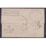 G.B. - SHIP LETTERS - GLASGOW / LONDON / TRISTAN DA CUNHA 1827 - Entire Letter (hole caused by