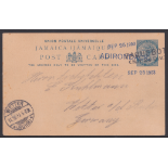 JAMAICA / GERMANY / UNITED STATES 1903 - Jamaica 1d postal stationery Post Card to Germany cancelled