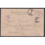 TRISTAN DA CUNHA 1912 (Dec 28) - Stampless postcard to the Channel Islands, written on the ship "