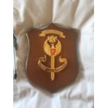 Italy special forces swat team walnut plaque from the Sir Christopher Lee militaria collection