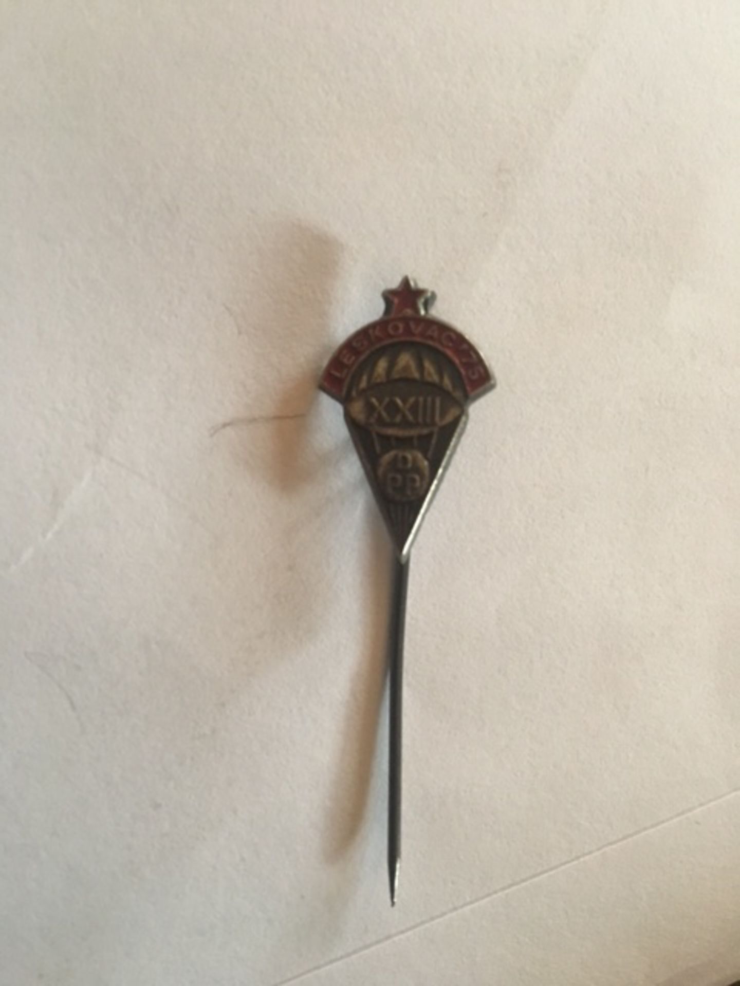 serbian para metal pin badge