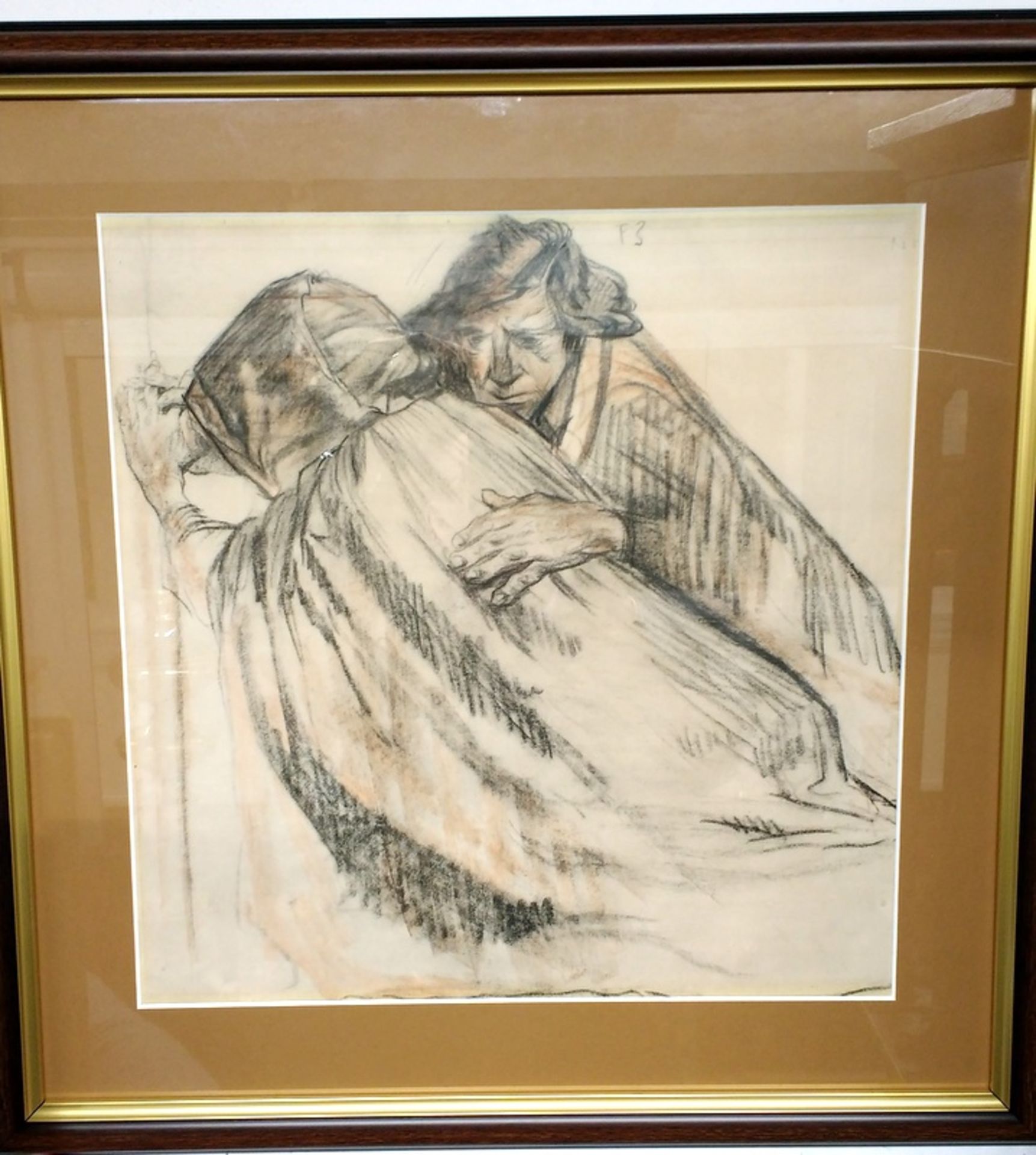 Sir Frank Brangwyn, Limited lithograph in Charcoal and Gesso