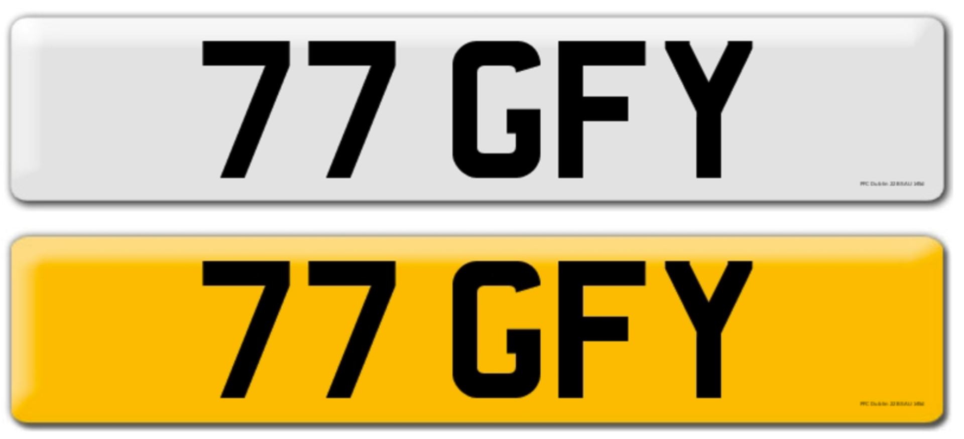 77 GFY on DVLA retention certificate