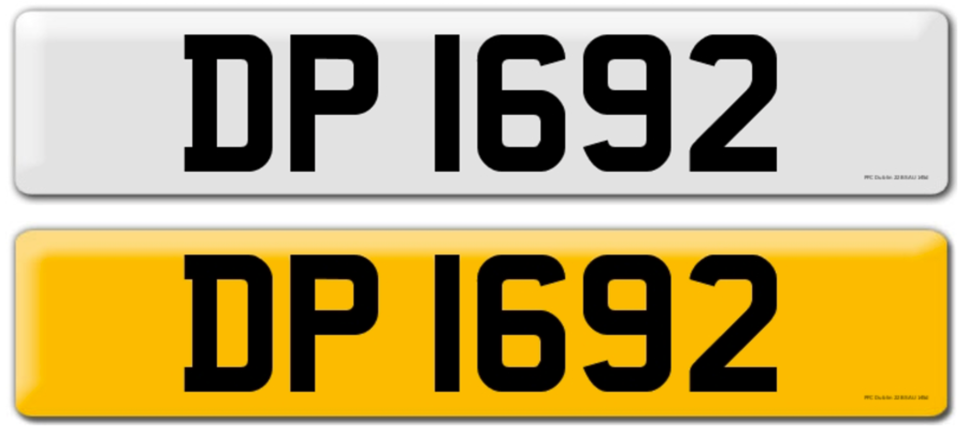 DP 1692 on DVLA retention certificate