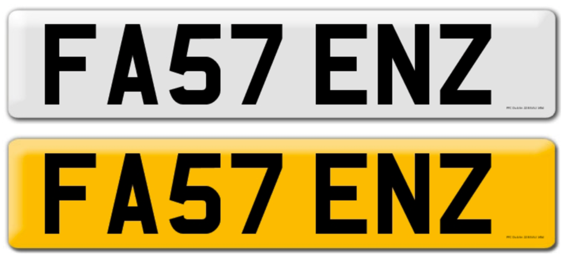 FA57 ENZ on DVLA retention certificate