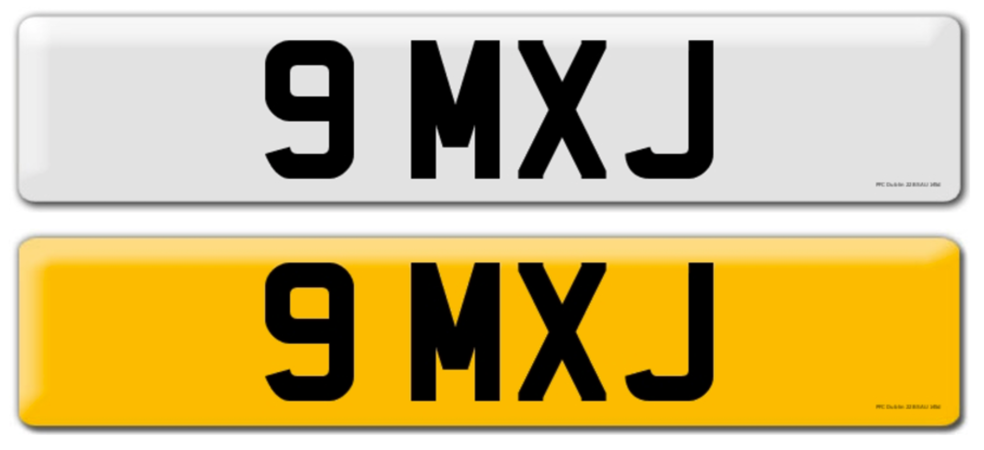 9 MXJ on DVLA retention certificate