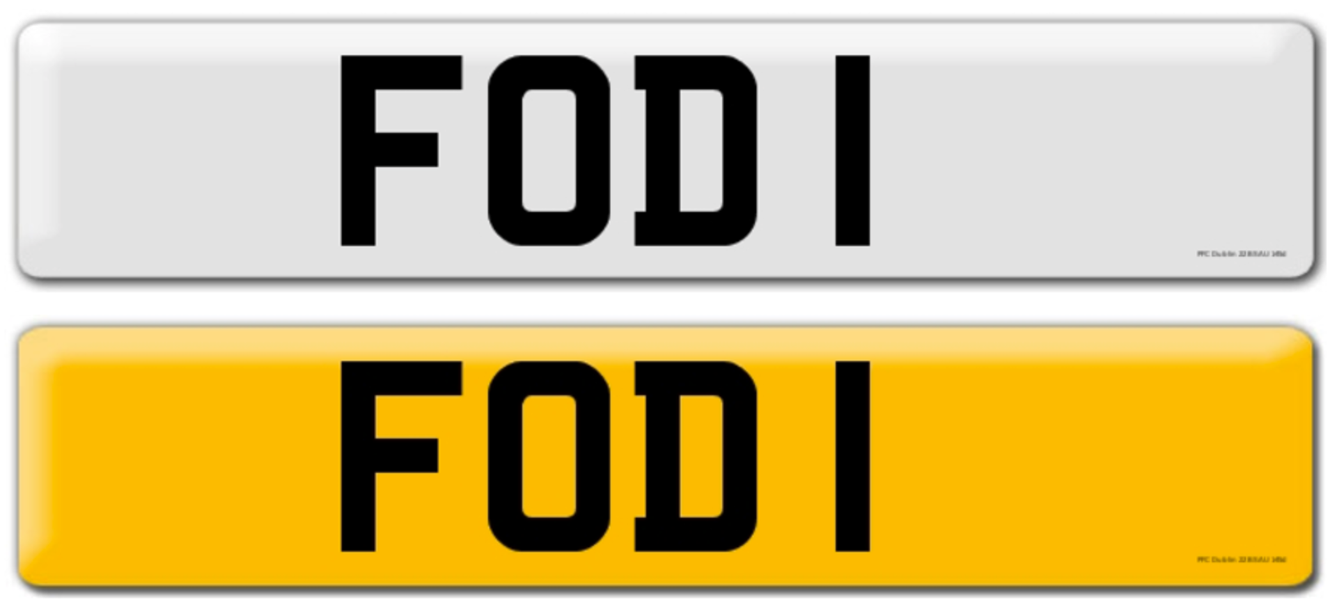 FOD 1 on DVLA retention certificate