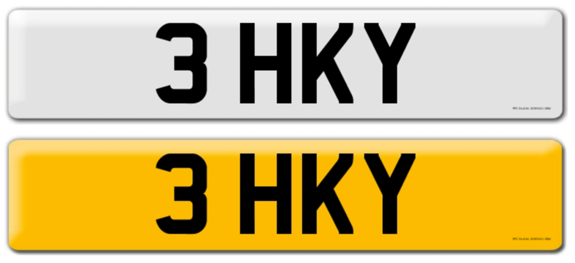 3 HKY on DVLA retention certificate