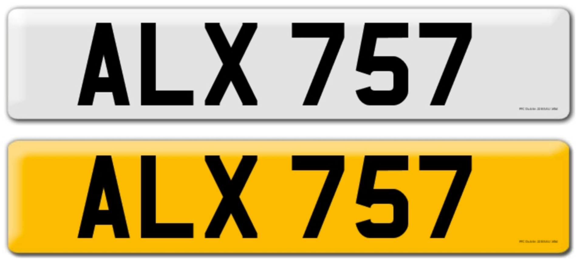 ALX 757 on DVLA retention certificate