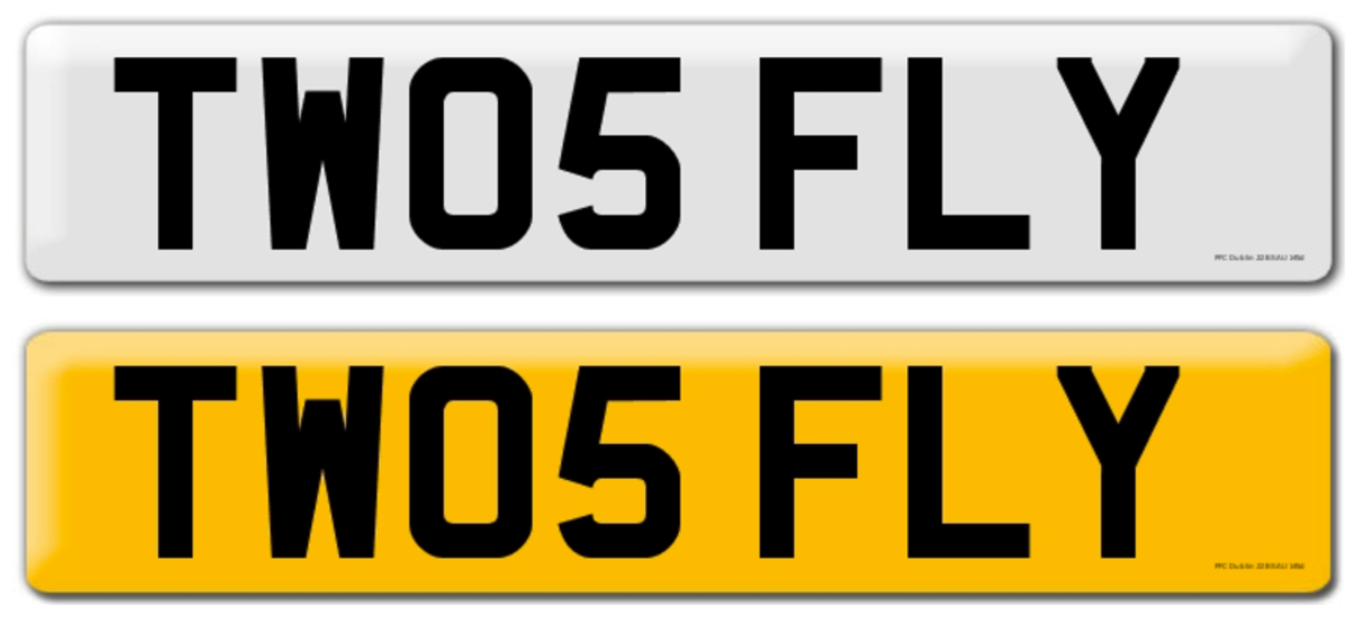 TW05 FLY on DVLA retention certificate