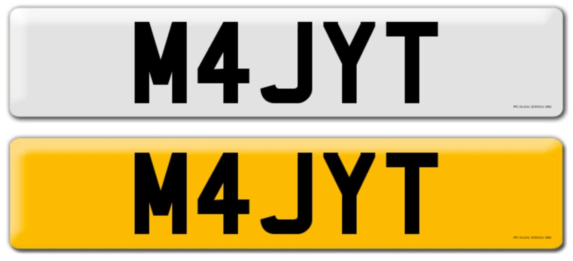 M4JYT on DVLA retention certificate