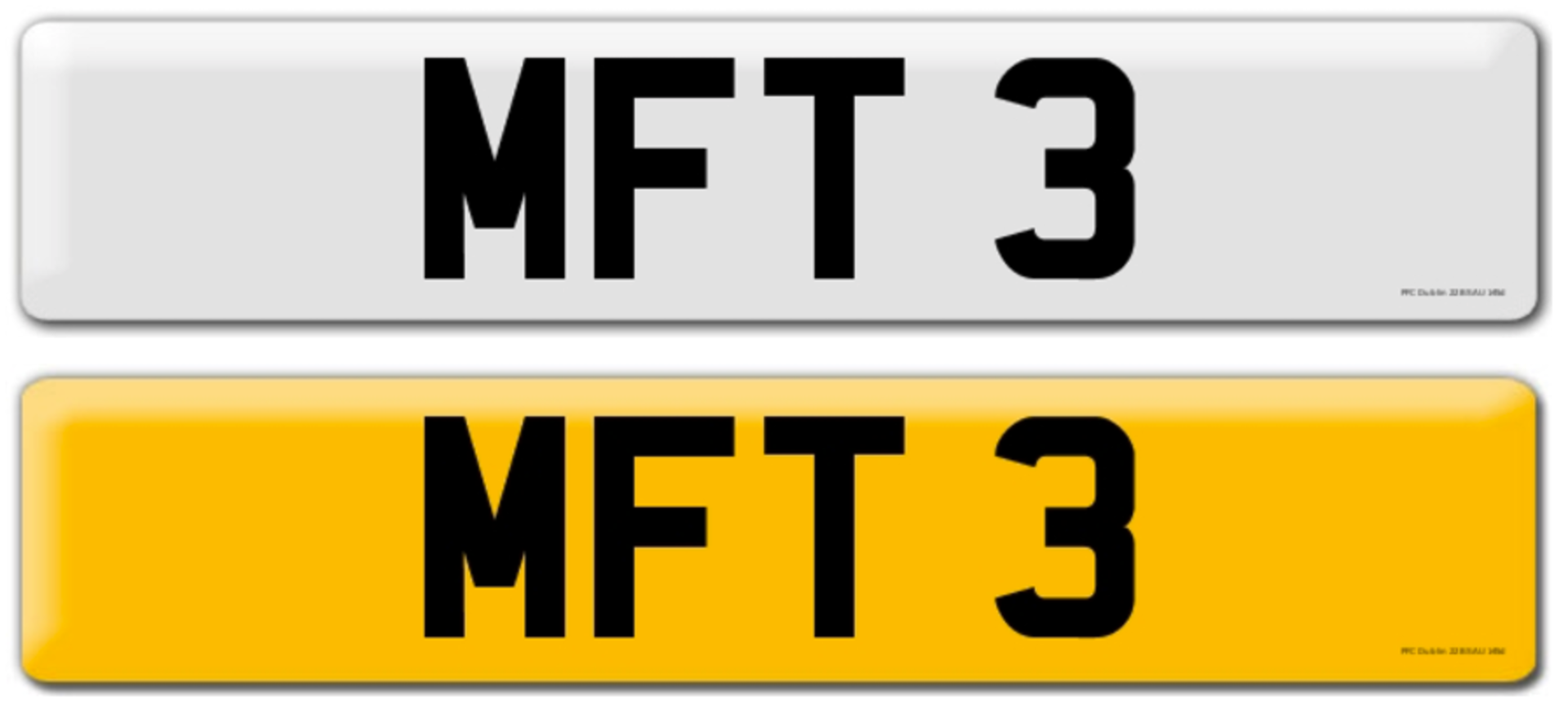 MFT 3 on DVLA retention certificate