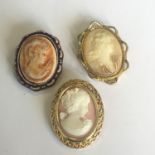 A group of various vintage cameo costume jewellery. All in good condition and including free UK