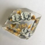 A beautiful vintage reverse carved lucite brooch named ISA. In good condition and includes free UK