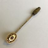 Antique 15ct yellow gold ruby stick pin. Includes free UK delivery.