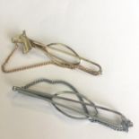 Two vintage tie clips by Stratton. Includes free UK delivery