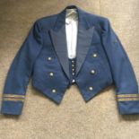 VINTAGE RAF OFFICERS MESS JACKET TOGETHER WITH BACKLESS WAISTCOAT. Includes free UK delivery.