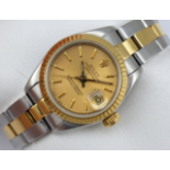 No Reserve Rolex Ladies 1988 18k Corduroy original dial