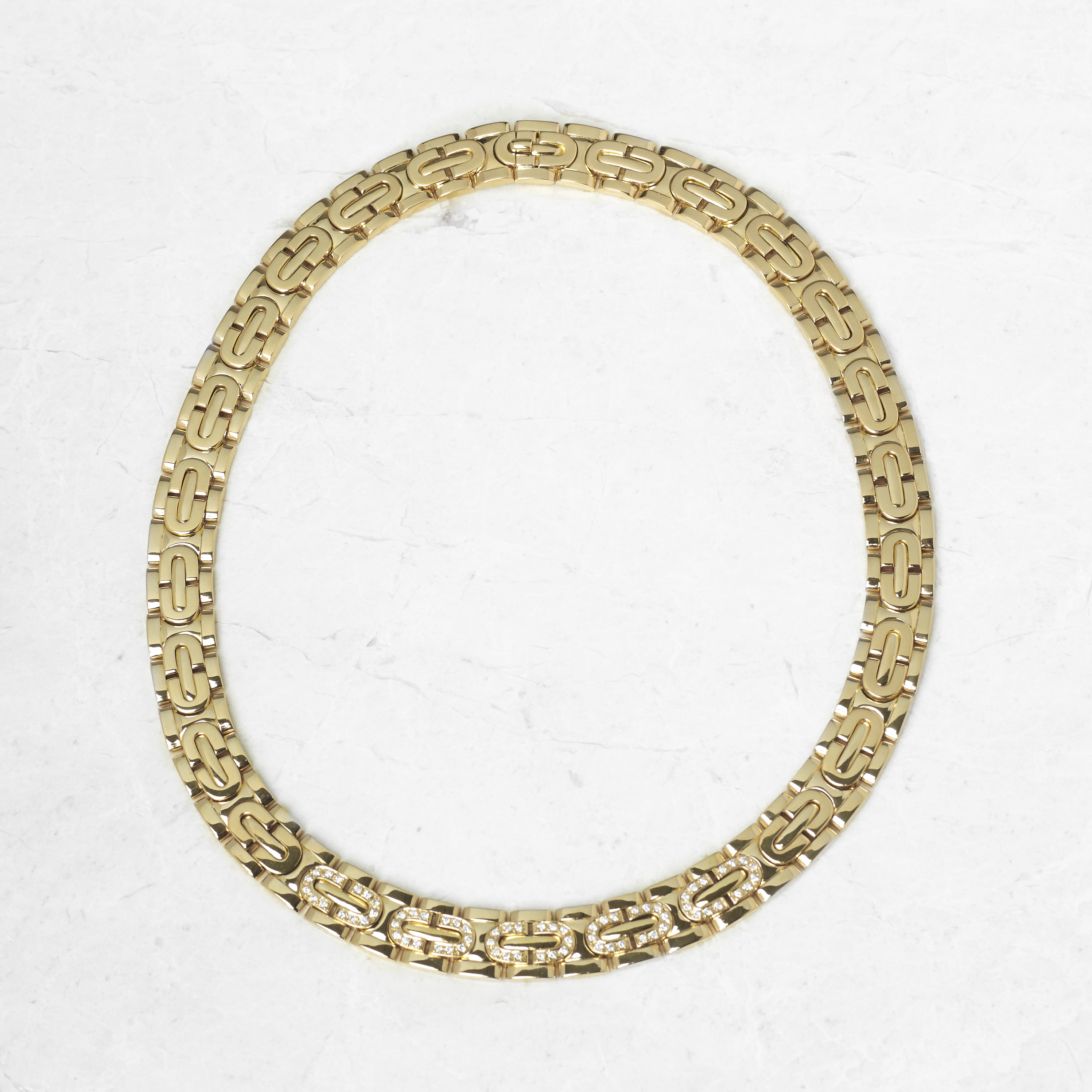 Cartier, 18k Yellow Gold Oval Link Collar 0.70ct Diamond Maillon Necklace - Image 12 of 14