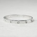 Cartier, 18k White Gold 10 Diamond Love Bracelet B6040717