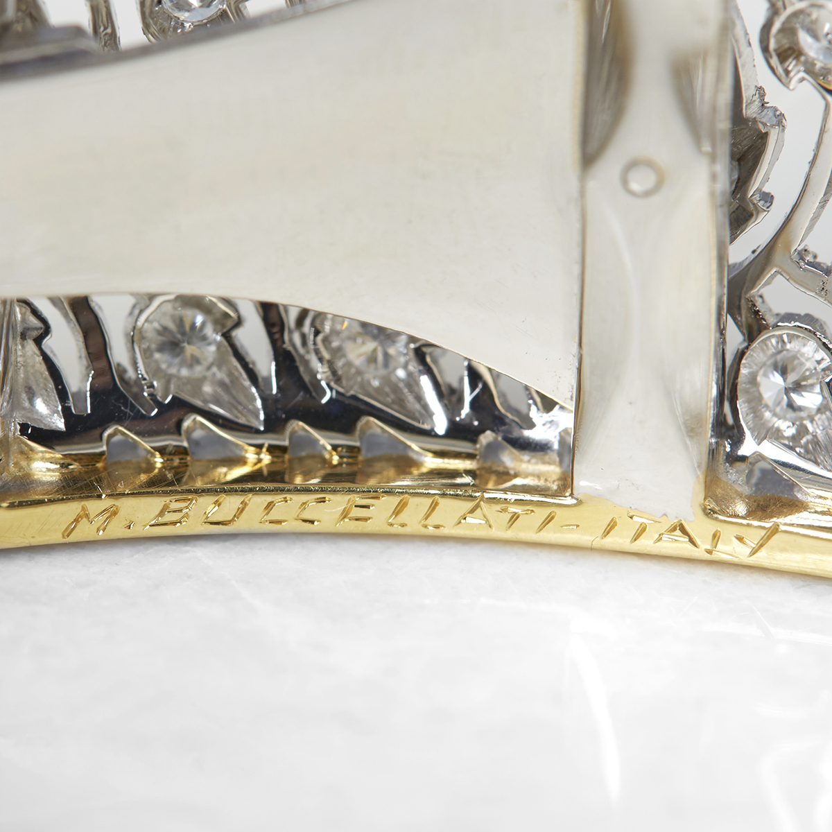 Buccellati, 18k White & Yellow Gold 5.00ct Diamond Cuff Bracelet - Image 8 of 9