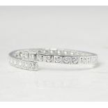 Cartier, 18k White Gold 6.00ct Diamond Tectonique Bracelet