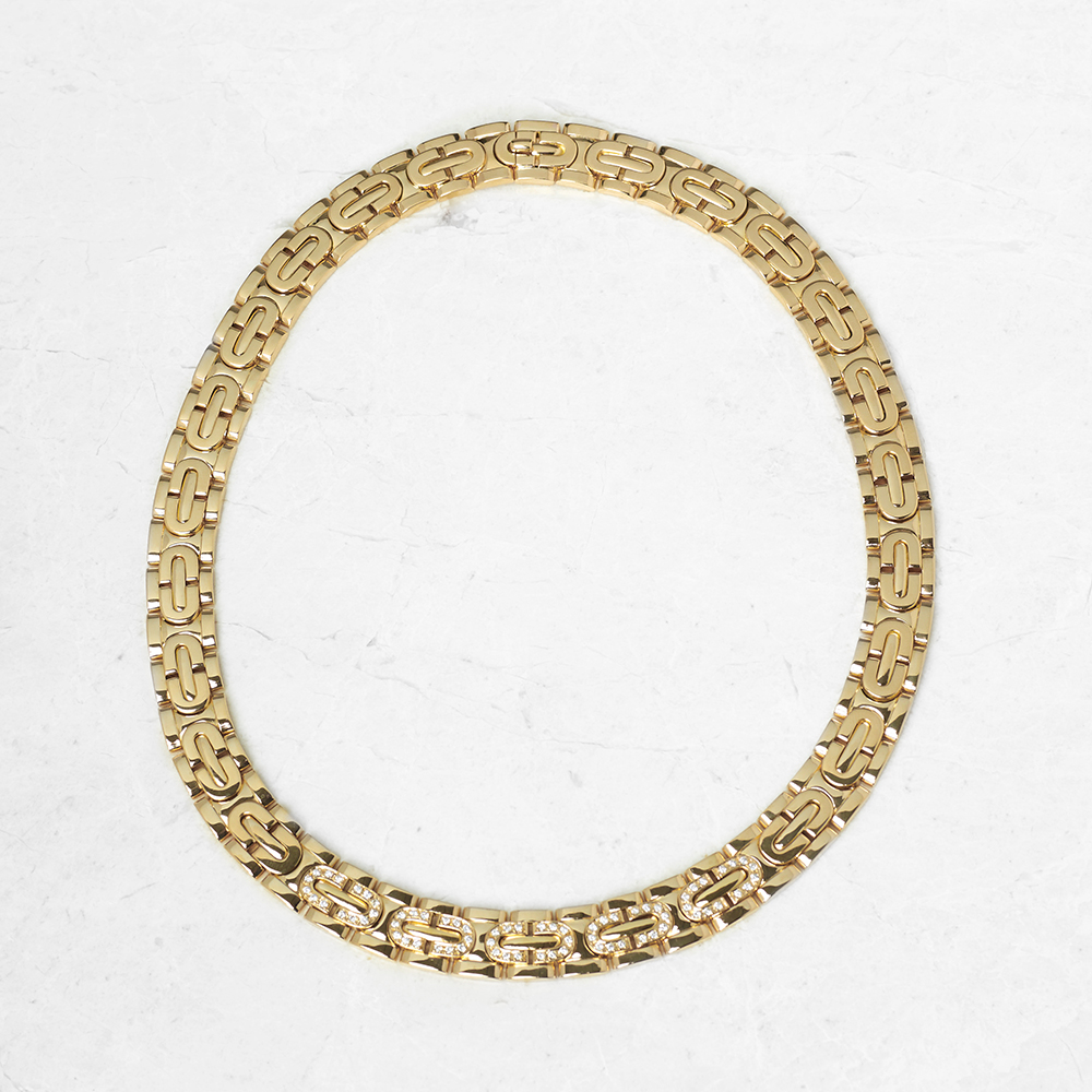 Cartier, 18k Yellow Gold Oval Link Collar 0.70ct Diamond Maillon Necklace - Image 6 of 14